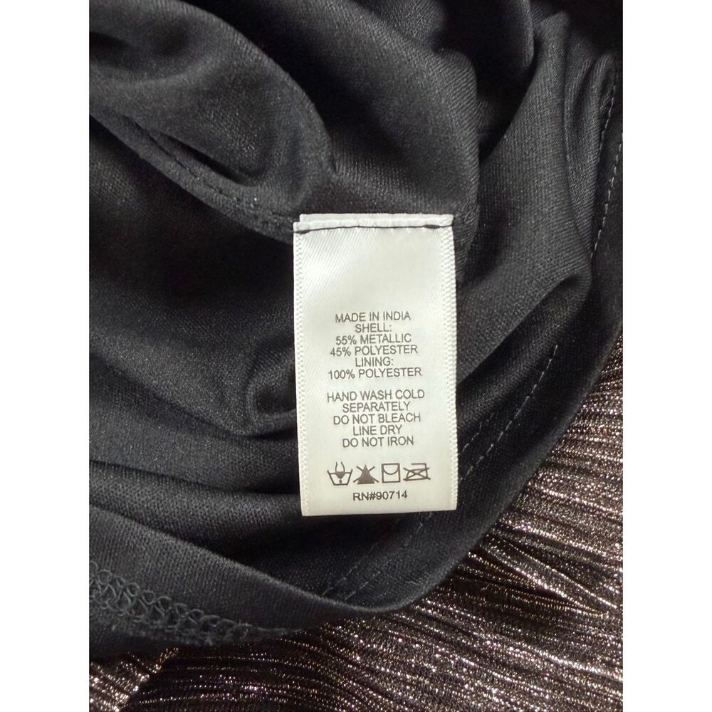 1.STATE Womens Metallic One Shoulder Jumpsuit Wide Leg Bronze Evening Size Large - Picture 13 of 13
